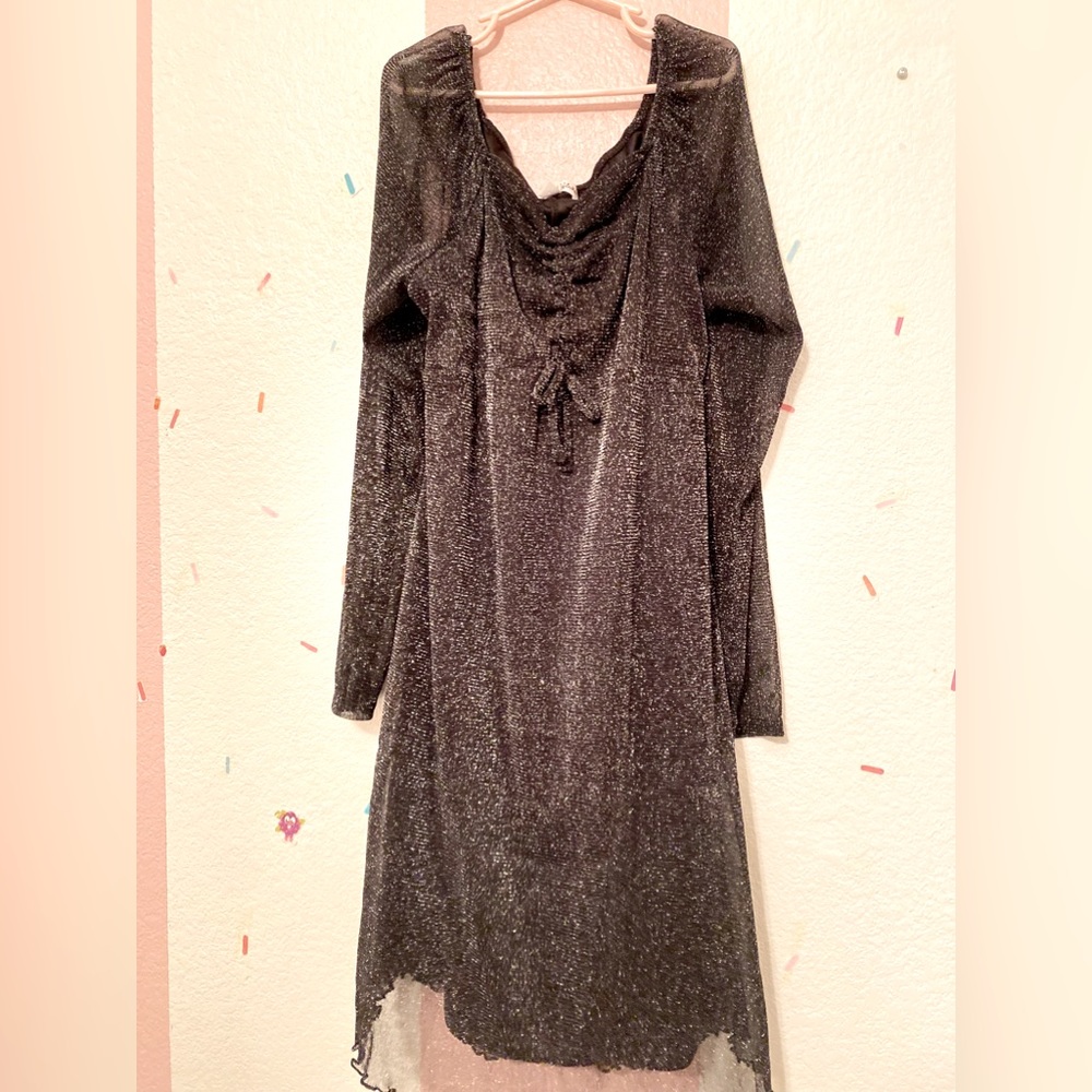 Ten sixty Sherman dress black glitter. Size girls XL